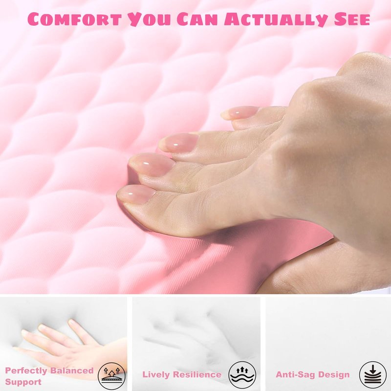 AIKYA Nail Hand Rest for Nails - Memory Foam Hand Pillow for Nail Tech, Erasable Nail Arm Rest with Non-Slip Base, Perfect for Salon & Home Manicure (Pink)