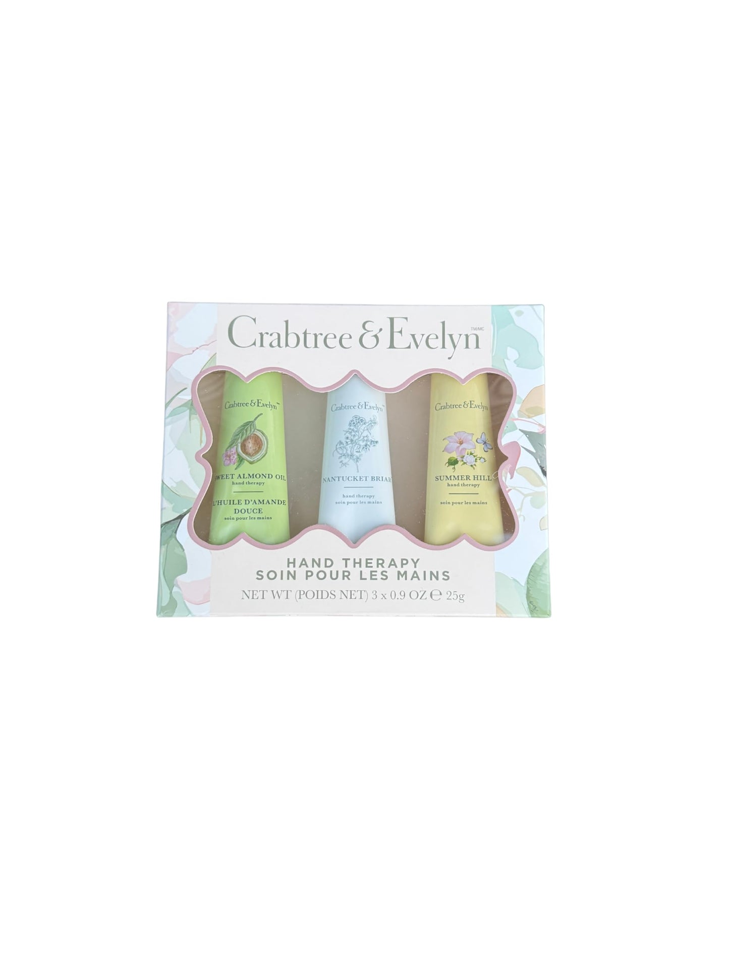 Crabtree & Evelyn Luxury Hand Therapy Collection (Sweet Almond Oil, Nantucket Briar, Summer Hill)