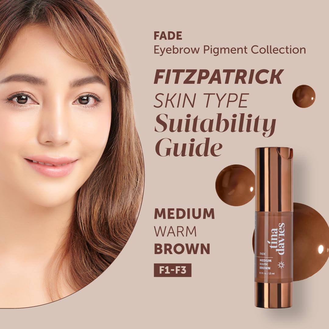 Tina Davies FADE Eyebrow Pigments, Medium Warm Brown 15ml