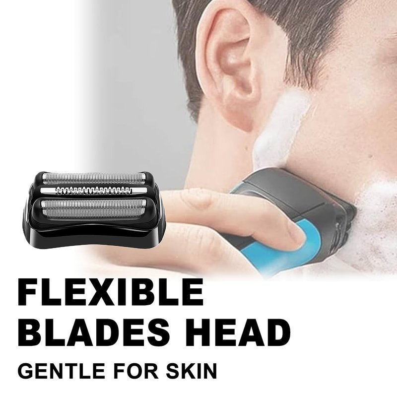 21B Series 3 Electric Shaver Replacement Head Compatible with Braun Series 3 Foil Shaver Replacement Heads 21b 3010s, 3040s,5409,etc for Braun Part 21b