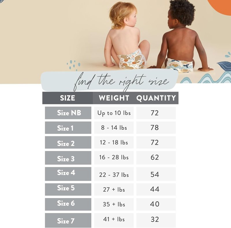 The Honest Company Comfort Dry Disposable Diapers for Sensitive Skin, Hypoallergenic, Fragrance-Free, Spring '25 Seasonal Prints, Club Box, Size 4 (22-37 lbs), 54 Count