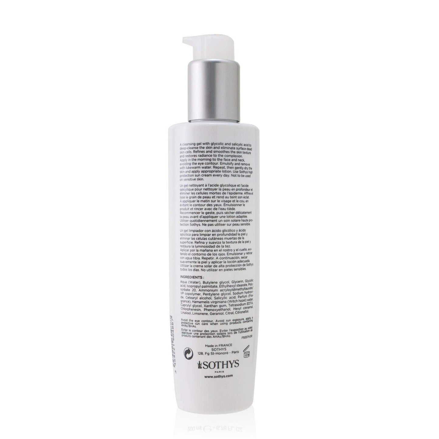 SOTHYS Glysalac Skin Preparer Face Cleanser Gel | Daily Exfoliating with Salicylic Acid & Glycolic Acid | Smoothing Formula for Oily Skin