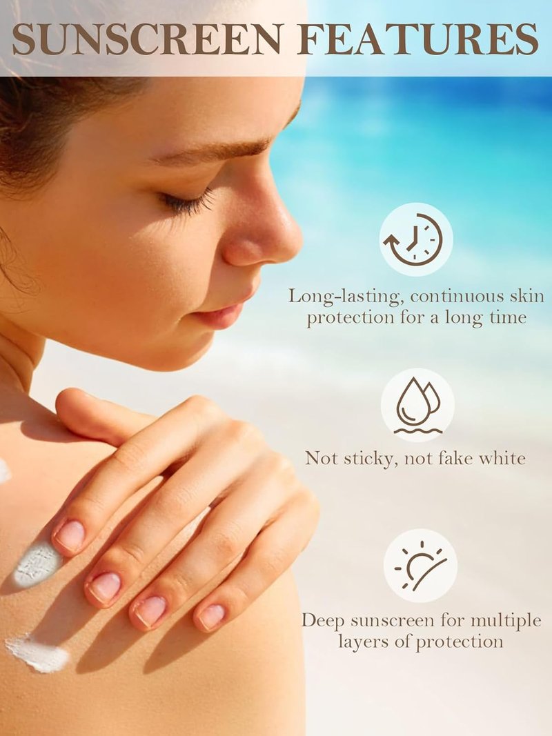 Beef Tallow Sunscreen - Natural Reef Safe Sunblock for Face & Body | Non-Greasy, Travel-Friendly, 3-Pack