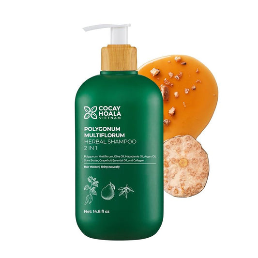 VIETNAM Hair Growth Shampoo for Thinning Hair with Polygonum Multiflorum, 2 in 1 Shampoo & Conditioner, Strengthens Weak Roots, Fuller Thicker Look (14.8 oz)