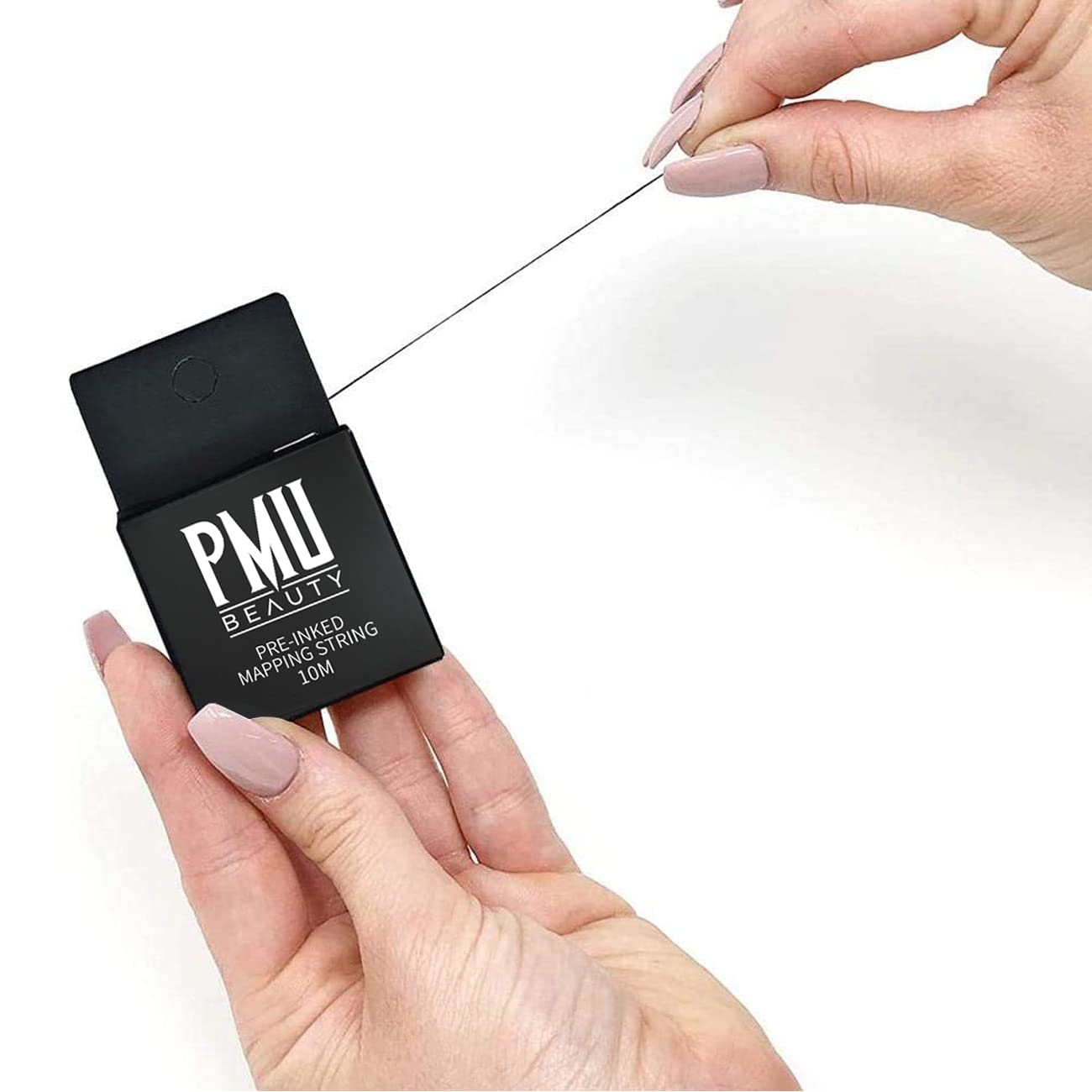 4Pack Brow Mapping String 33ft Pre-inked Black & White Eyebrow Mapping Thread for Permanent Makeup Microblading Supplies Marking Symmetrical Eyebrows