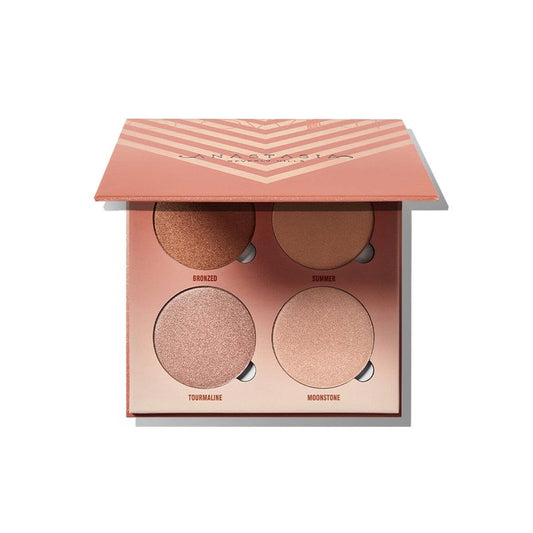 Anastasia Beverly Hills Sun Dipped Glow Kit - High-Pigment Metallic Powder Highlighters for Face and Body, Intense Radiance Palette with Bronzed & Gold Tones - Sun Dipped