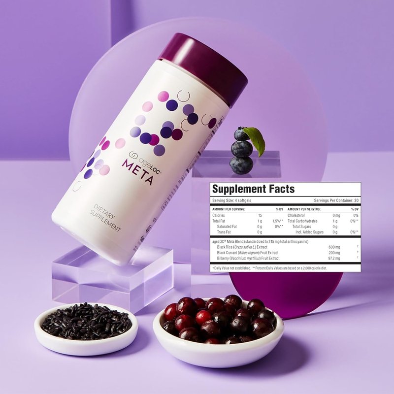 Nu Skin ageLOC Meta Tablets for Women & Men | Metabolic Nutritional Support with Antioxidants | Gut Health Support | Energy & Wellness Vitamins
