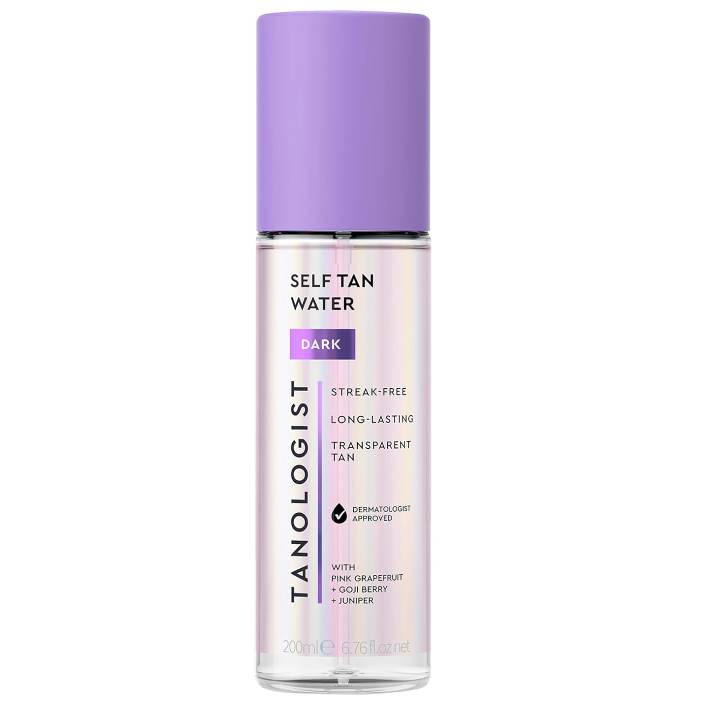 Tanologist Dark Self Tan Water, Clear Self Tanning Water, Streak-Free Tanning Mist, Natural Bronze, No Fake Tan Smell, Long Lasting, Clean Ingredients, 6.76 fl. oz/200 ml Bottle