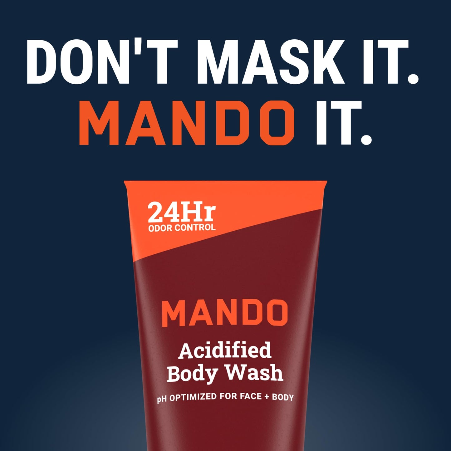 Mando Odor Shield Body Wash - 24 Hour Control - Removes Odor Better than Soap - SLS Free, Paraben Free, Skin Safe - 8.5 Ounce (Pack of 2) (Bourbon Leather)