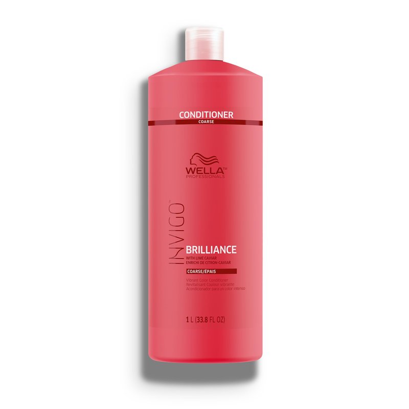 Wella Professionals Invigo Brilliance Conditioner for Coarse Hair | Intense Color Protection, Maintains Vibrancy, Salon Formula, Hair Detangler, Shine Care