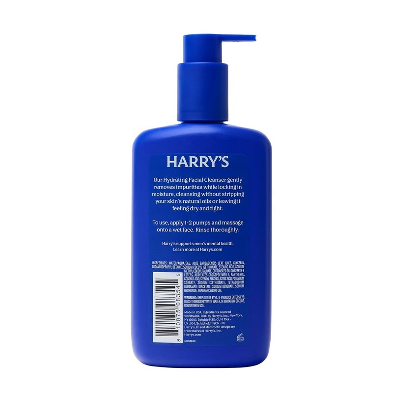 Harry's Hydrating Facial Cleanser for Men - Gentle Face Wash for Sensitive Skin | 9 fl oz (2 Pack)