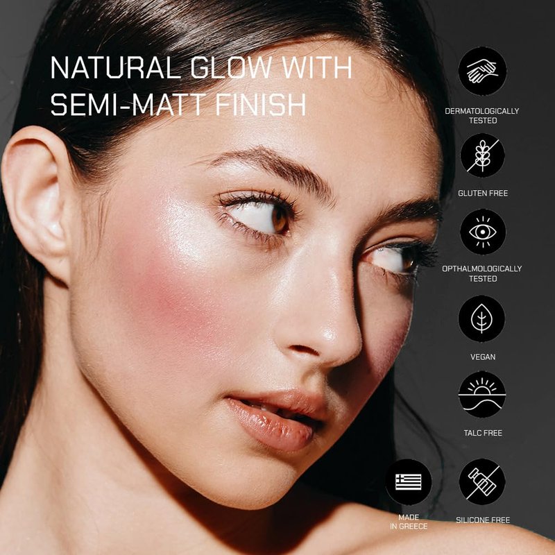 Radiant Professional Touch of Blush - Stick for Cheeks, Lips & Eyes – Vegan Cream Blusher Stick – Lightweight, Hydrating Clean Beauty Makeup – Multi-Use Makeup – Made in Greece (03 ROSY, 0.14 Oz)