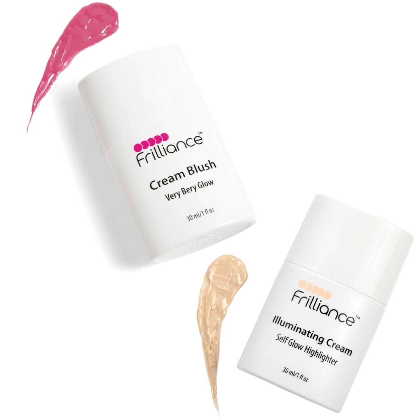 Frilliance Cheek Duo - Very Berry Glow Illuminating Highlighter Tint | Hypoallergenic for All Skin Types