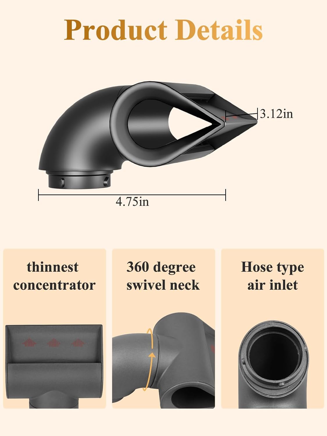 Dyson Blade Concentrator Attachment - Smooth Finish Tool | Part No. 973710-01
