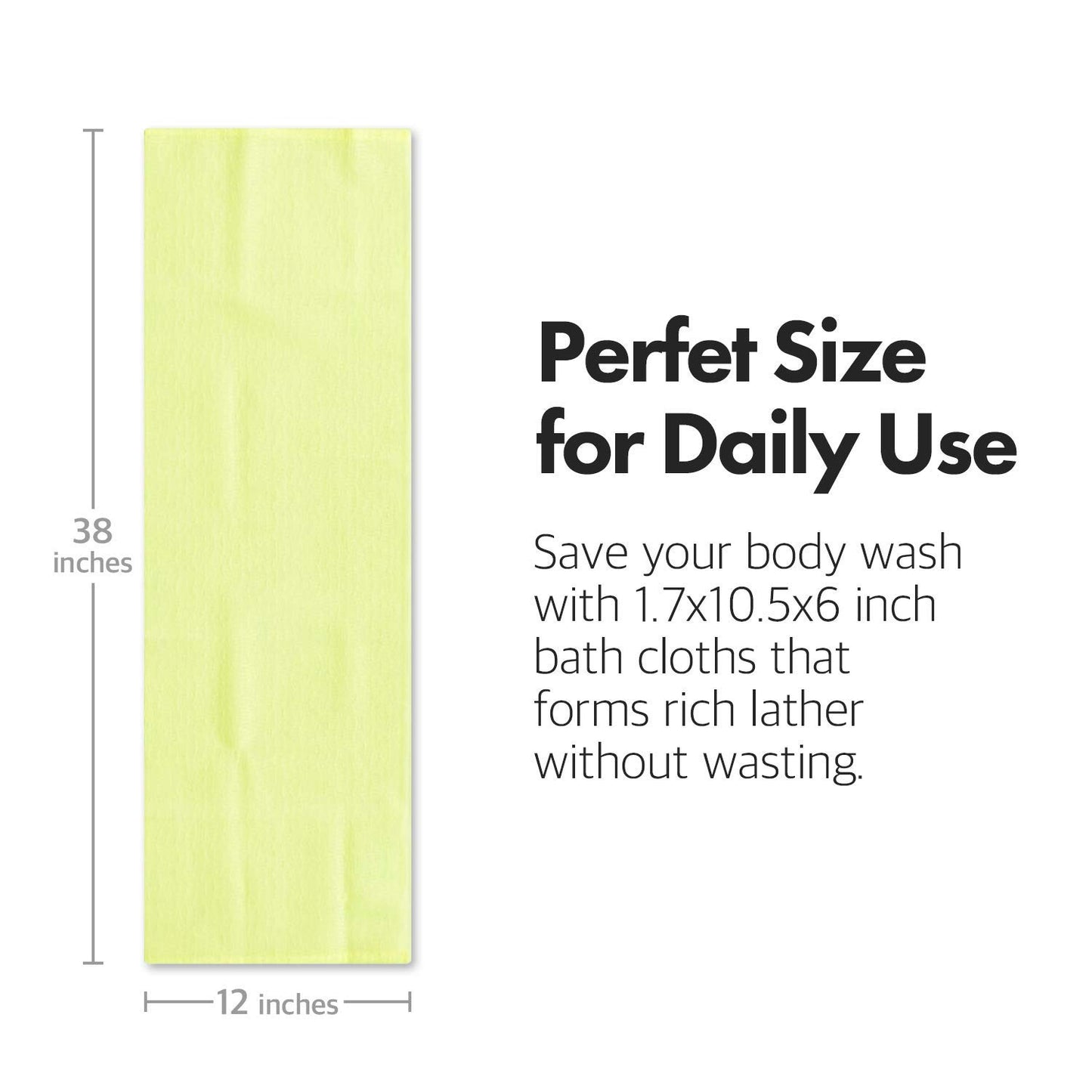 Premium Exfoliating Washcloth Towel(4 Color) Korean Loofah Bath Sponge Long Back Scrubber African Bath Sponge African Long Net for Shower/It Becomes Softer as You use.by NOPIGO