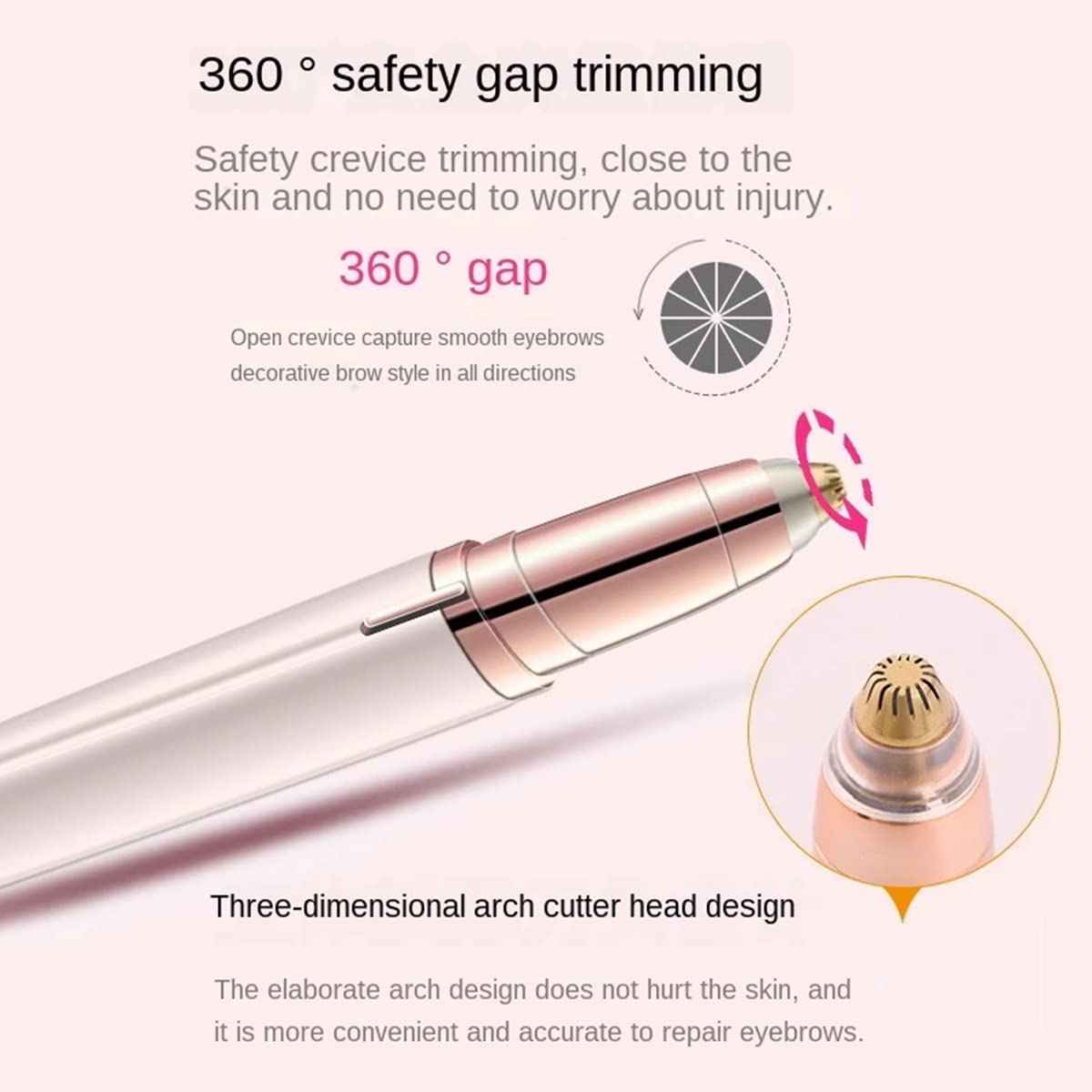 For Finishing Touch Flawless Brows Eyebrow Pencil Hair Remover Replacement Head,As Seen On TV,Upgraded 18K Gold With Cleaning Brush (18K-Gold-8pcs)