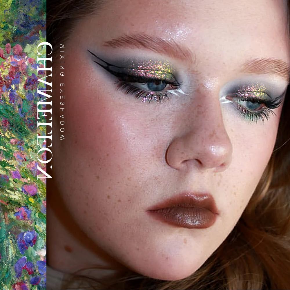 Multichrome Holographic Eyeshadow - Iridescent Dreamland Shimmer Glitter | Vibrant Chrome Finish, Easy to Wear, 09