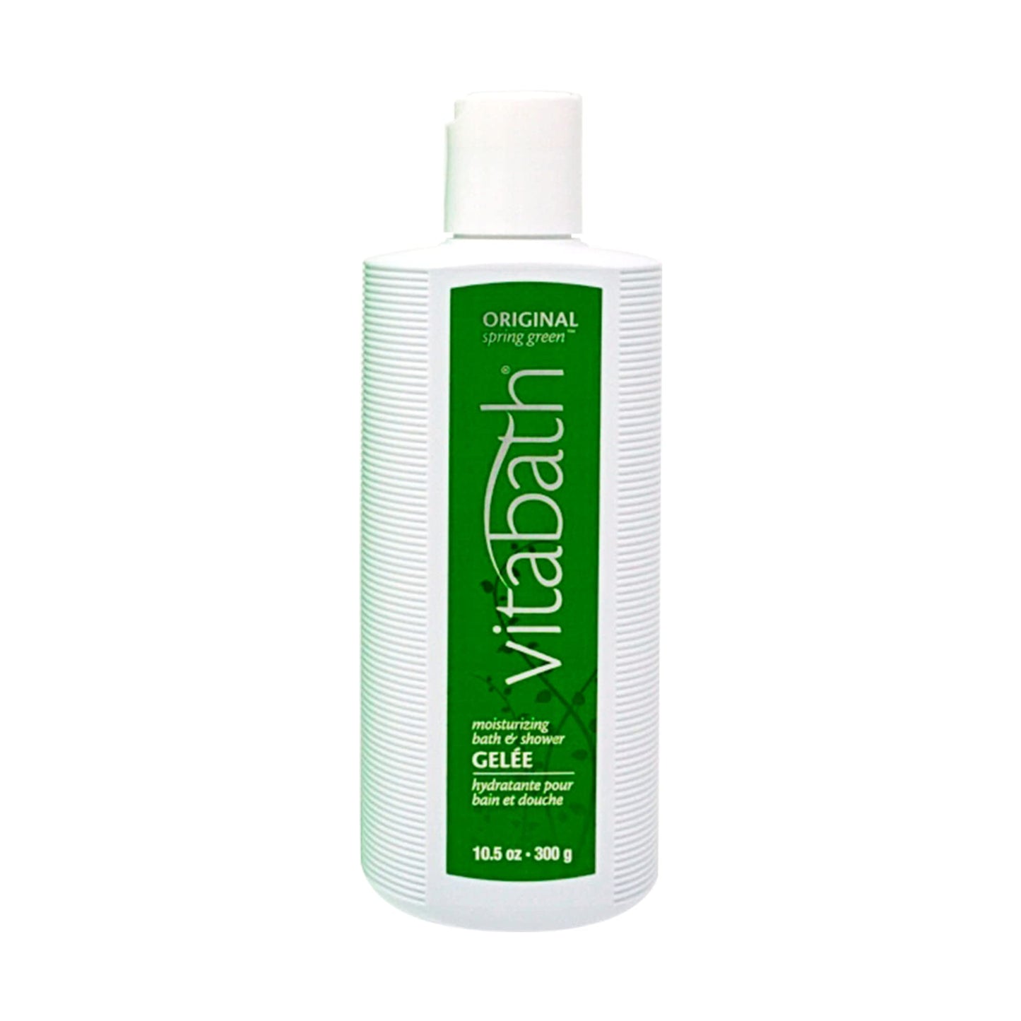 Vitabath Original Spring Green Moisturizing Bath & Shower Gel Wash Intoxicating Botanical Skin Rejuvenation, Hydrating Dry Skincare, Body Cleanser & Foaming Gelee - 10.5 oz