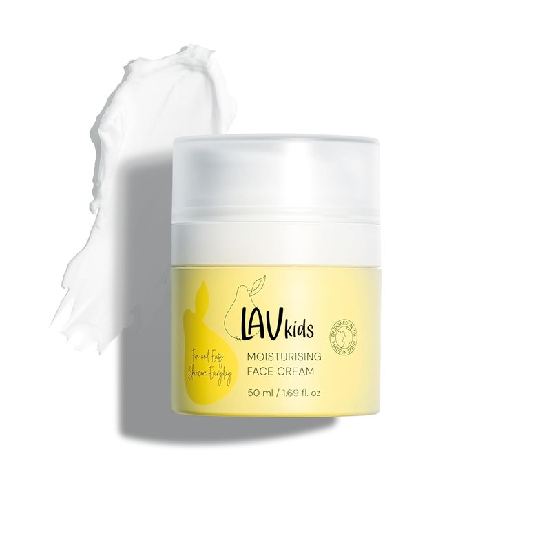 LAV KIDS Face Moisturiser - Jojoba Oil & Shea Butter Formula | Gentle Cream for All Skin Types, 50ml