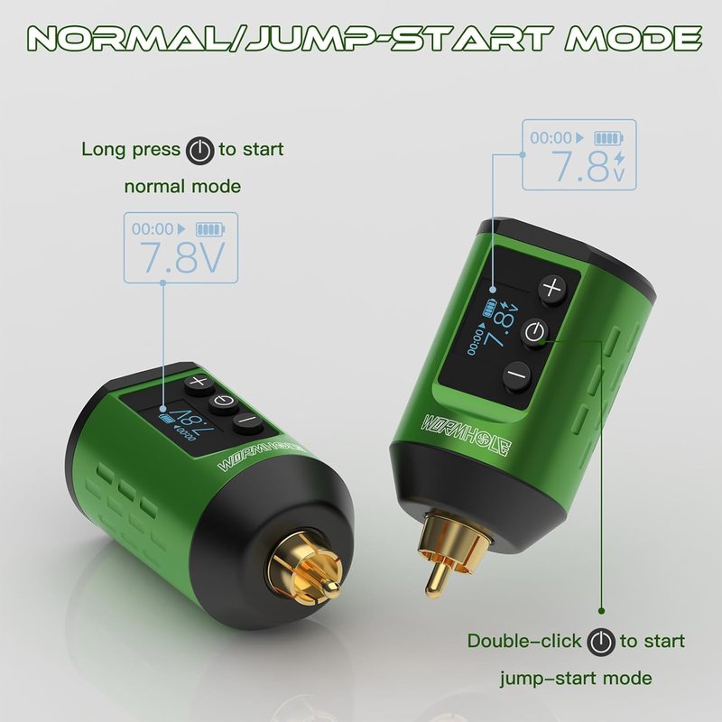 Wireless Tattoo Gun Kit - Wormhole WTK258 Professional Tattoo Pen with 1500mAh Battery, Ink & Needles