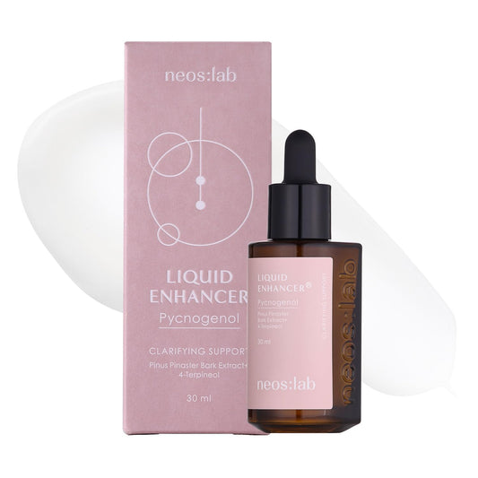 neos:lab Liquid Enhancer Pycnogenol 1.01 fl.oz. (30ml) - Pinus Pinaster Bark Extract, 4-Terpineol, Tea Tree, Facial Serum for Skin Calming, Balanced Skin