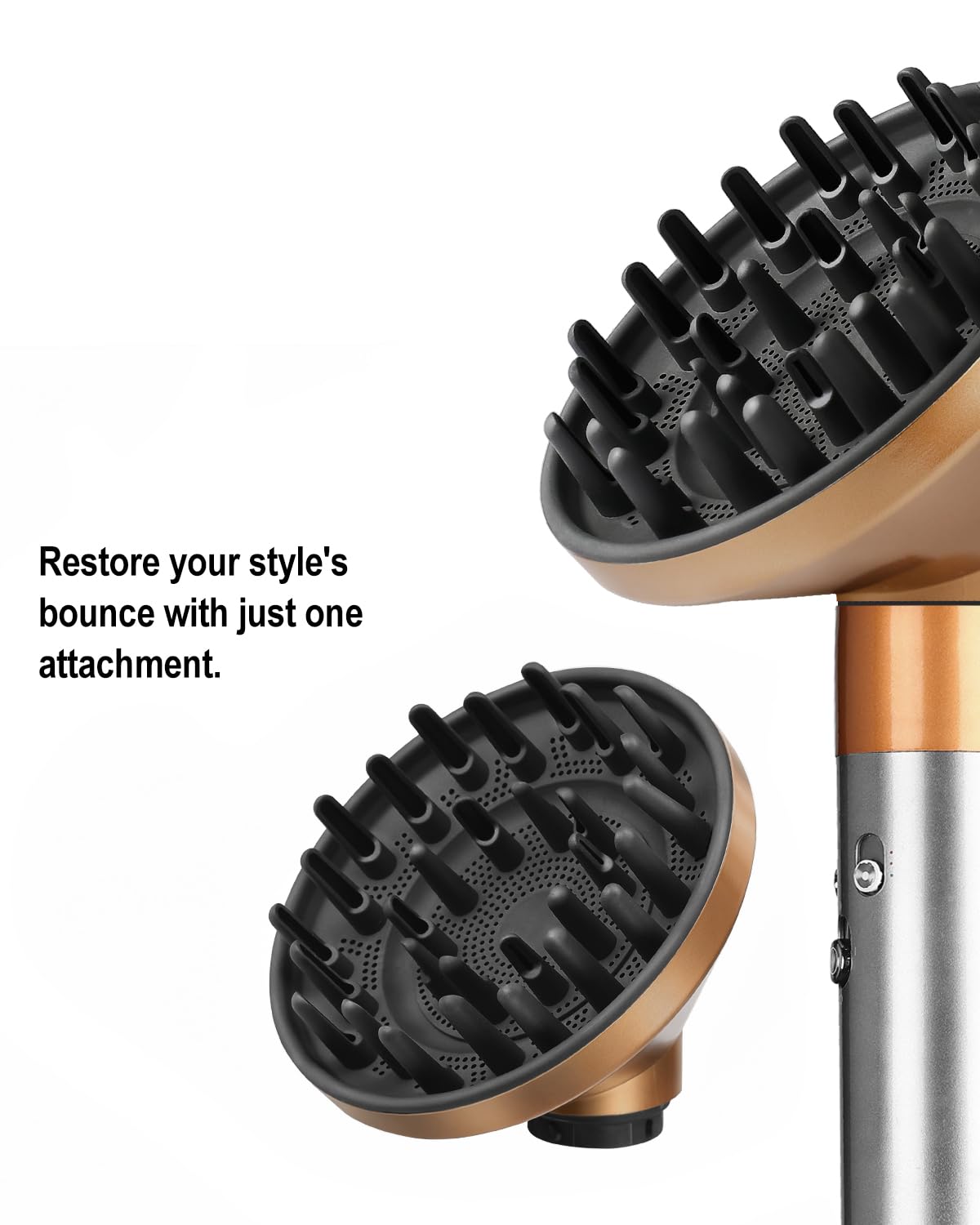 Diffuser attachment compatible with Dyson Airwrap Multi-Styler, Fast Drying, Volumizing, match HS01 HS05 i.d. Copper