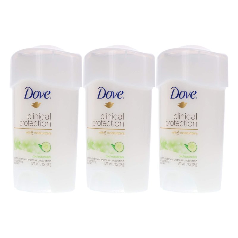 Dove Clinical Protection Cool Essentials Anti-perspirant Deodorant, 1.7 Fl Oz Pack of 3