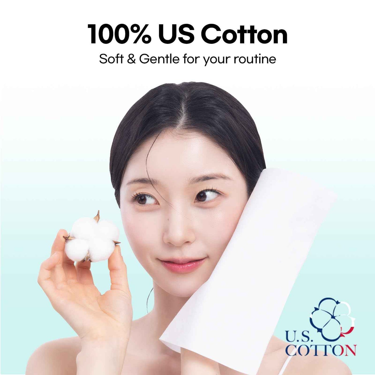 Gorilla Lab Cloud Touch Face Towels, 60 Count, 100% USA Cotton, Waterjet Spunlace for Ultra Softness, Purifying & Refreshing Disposable Facial Wipes for Sensitive Skin