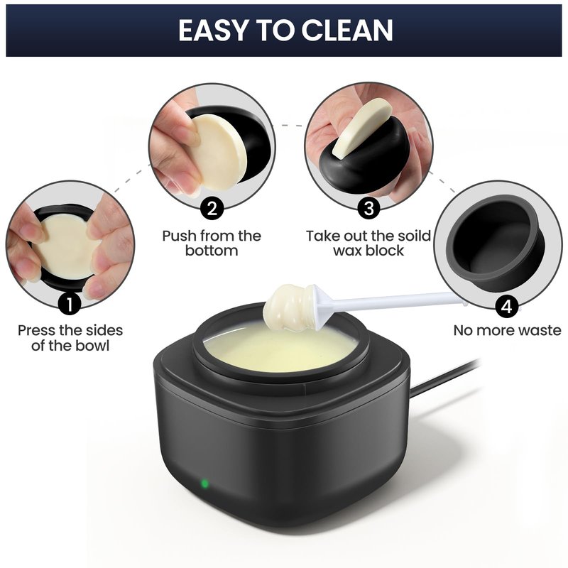 SUERBEATY Nose Wax Kit Men, Nose and Ear Hair Waxing Kit | 40 Sticks, 100g Wax, Up to 20 Uses | Smart Temp Control | USB Fast Heating | Safe for Sensitive Nasal Skin, Painless