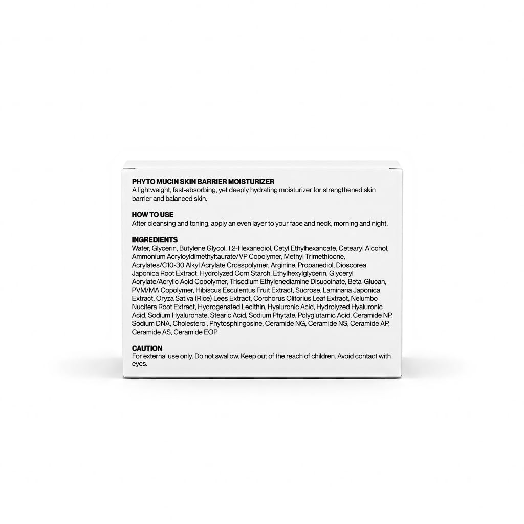 Knours. Korean Phyto Mucin Skin Barrier Repair Cream – Lightweight 6 Ceramide Gel Moisturizer for Oily, Sensitive & Acne Prone Skin, Certified Vegan & Natural, Fragrance Free, 50ml / 1.69 fl oz