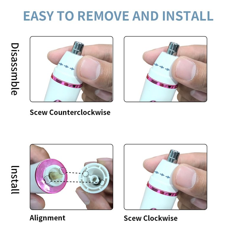 Electric Razor for Women, Bikini Trimmer Womens Shaver for Face Nose Eyebrow Body Leg Pubic Underarm Arm Ladies Rechargeable 4 in 1 Hair Removal Kit Painless Trimming, Gifts for Women (Pink)