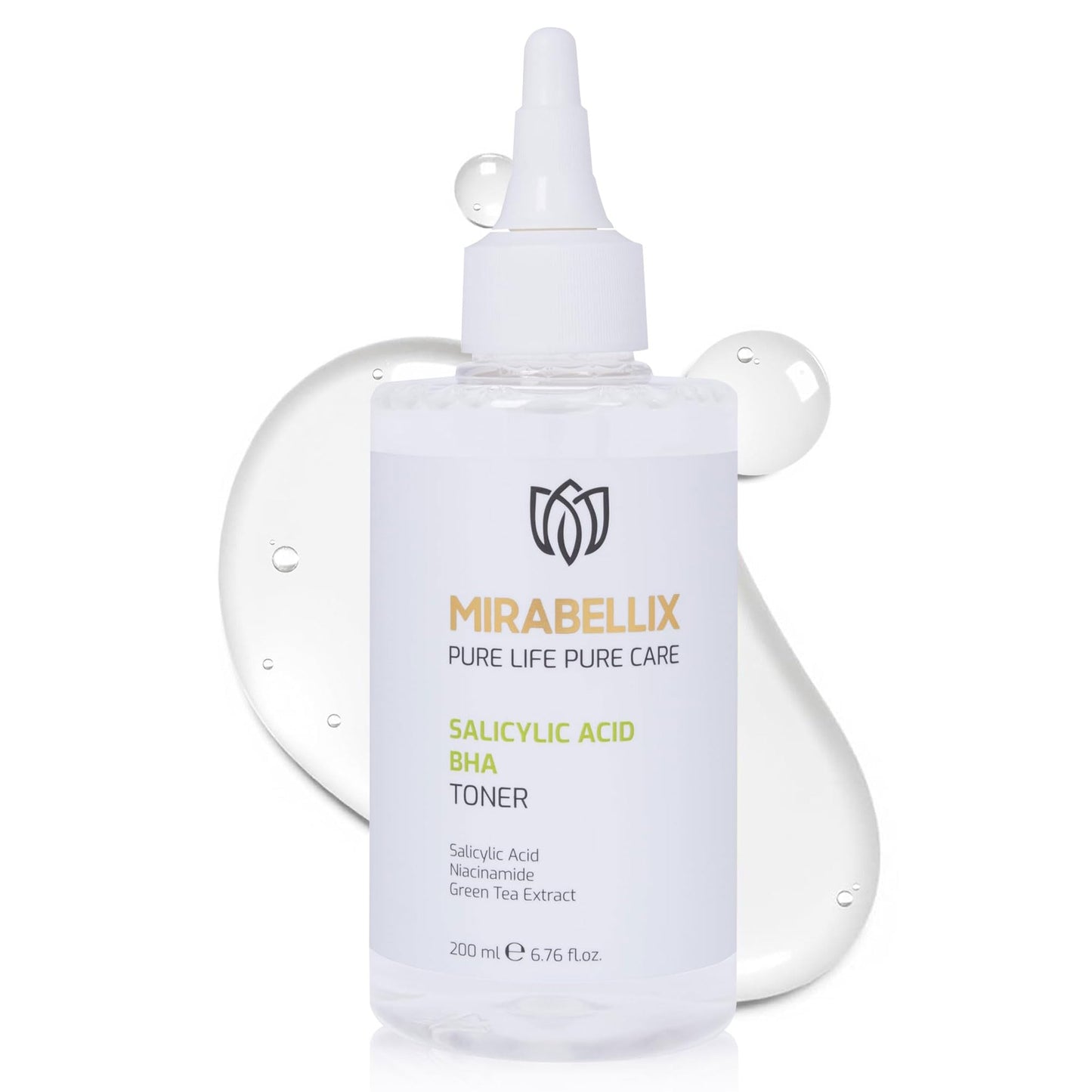 Salicylic Acid BHA Toner for Face – Niacinamide, Green Tea & Willow Bark | Acne & Blackhead Control Toner for Oily, Acne-Prone Skin | Pore Cleansing, Sebum Balance, Even Skin Tone | 6.76 fl. oz