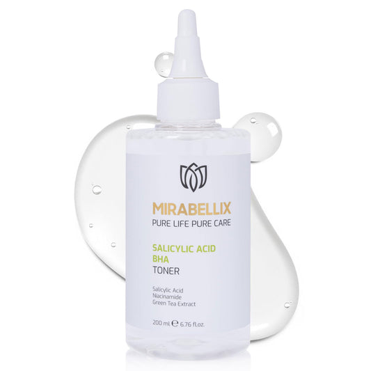 Salicylic Acid BHA Toner for Face – Niacinamide, Green Tea & Willow Bark | Acne & Blackhead Control Toner for Oily, Acne-Prone Skin | Pore Cleansing, Sebum Balance, Even Skin Tone | 6.76 fl. oz