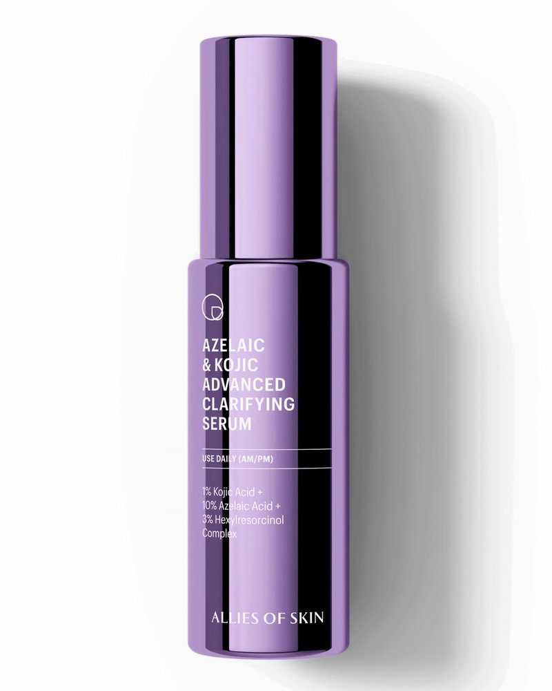 Allies of Skin Azelaic & Kojic Clarifying Face Serum | Clinically Proven for Acne & Blemish Prone Skin |10% Azelaic Acid Treats Pigmentation and Redness | Targets Pores & Uneven Skin Texture (1 Fl oz)