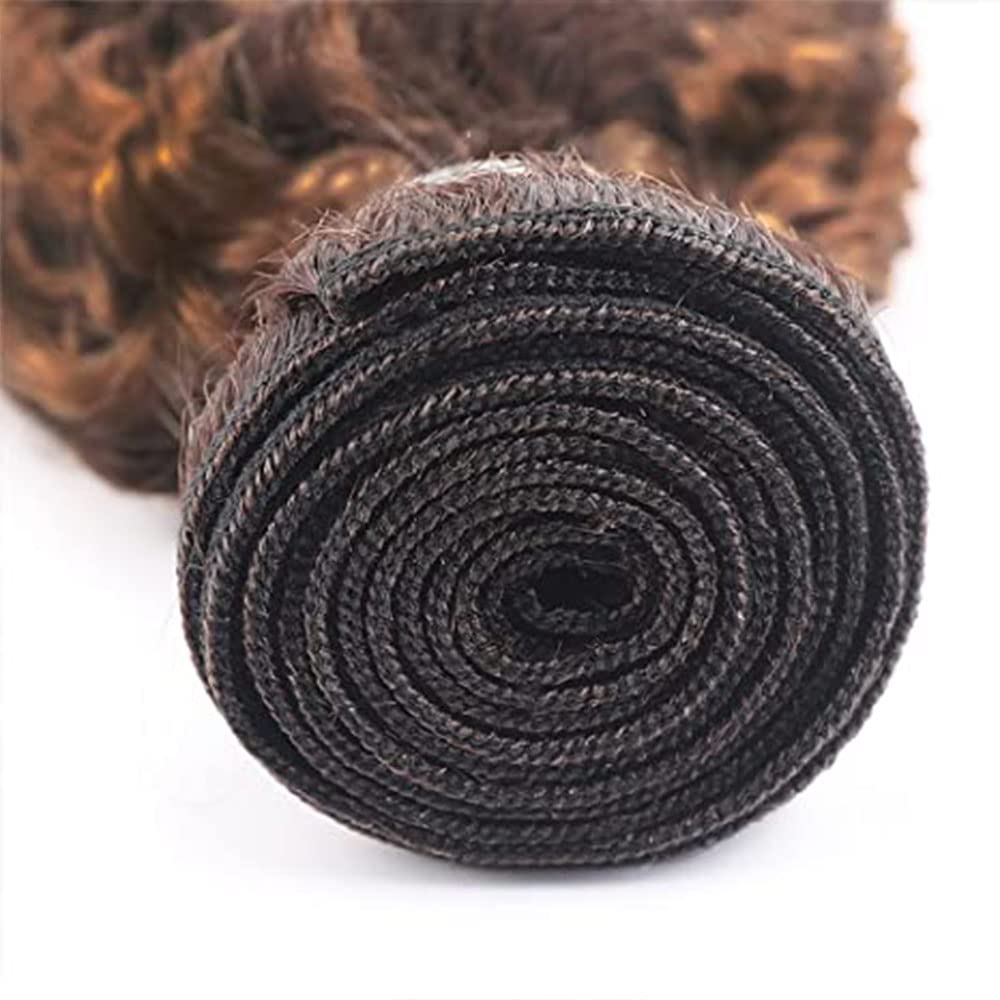 Deep Wave Brown Human Hair Bundle - 100% Unprocessed Virgin Brazilian Extensions | 24 Inch Piano Color