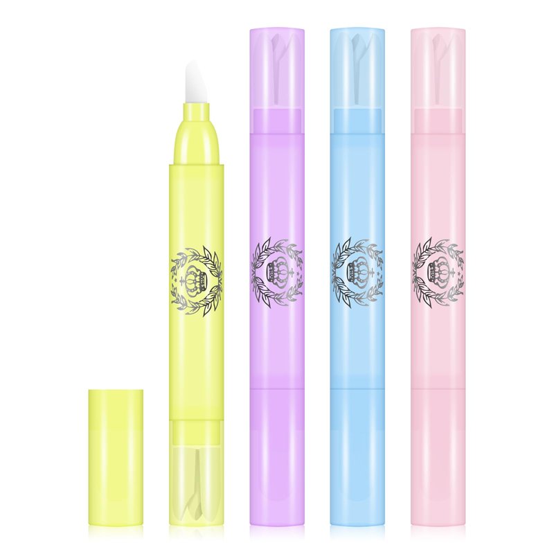 Freeorr 4pcs Nail Polish Remover Corrector Pen with 3 Cotton Tip Refills each, Cuticle Nail Edge Cleaning Pen for Manicure Art DIY Clean Up Tool
