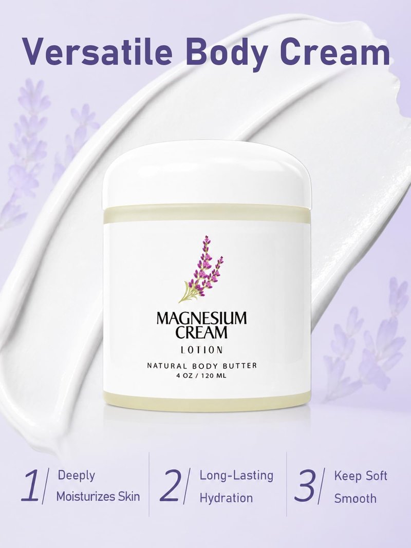 HUSPUR Magnesium Cream, Magnesium Lotion with Arnica, Soothing Relaxation with Natural Magnesium Ingredients Hydrating & Nourishing for Joints, Apply to Before Bed,1 Pack
