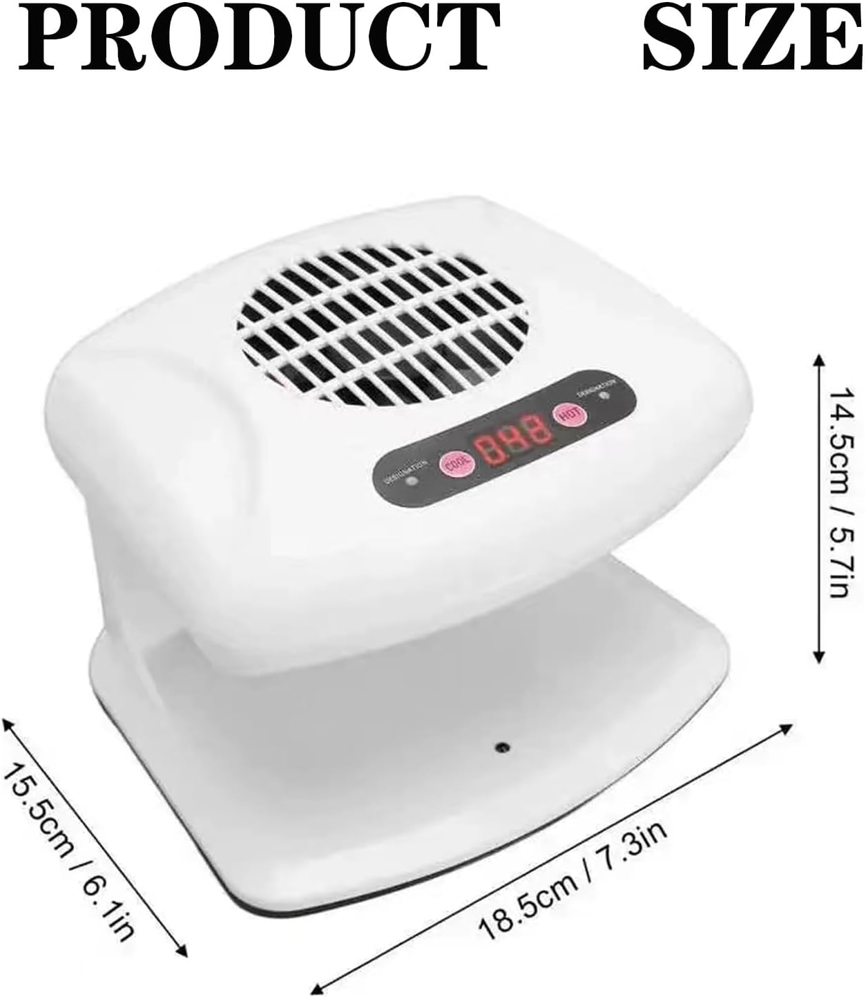 Nail Dryer for Regular Polish - 300W 2-in-1 Auto Sensor Hot & Cold Air | Professional Manicure Salon Use (White)