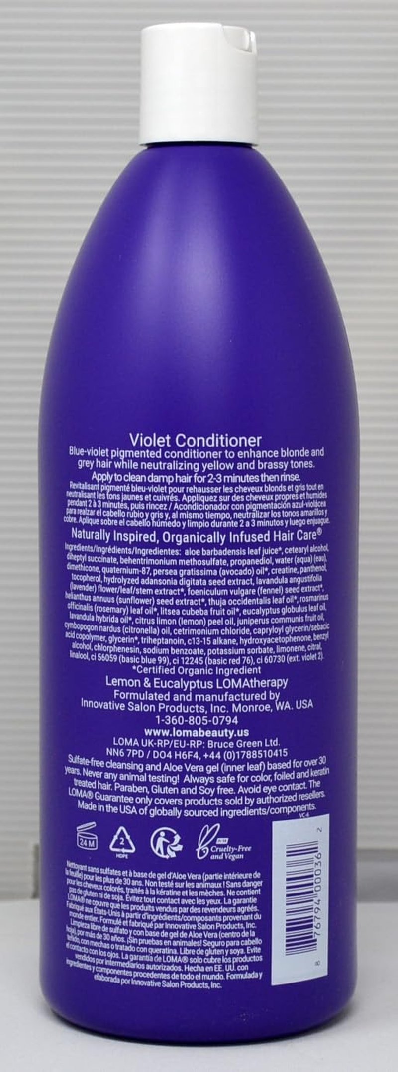 Loma Violet Conditioner - Sulfate & Paraben Free Hair Care | 33 Ounce