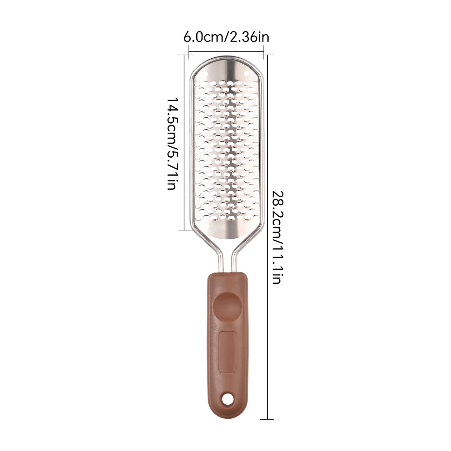 KAZIPOP Colossal Foot File Foot Rasp Pedicure Scrubber Tool Stainless Steel Feet Scraper Detachable Foot Grater for Dead Skin Callus Remover