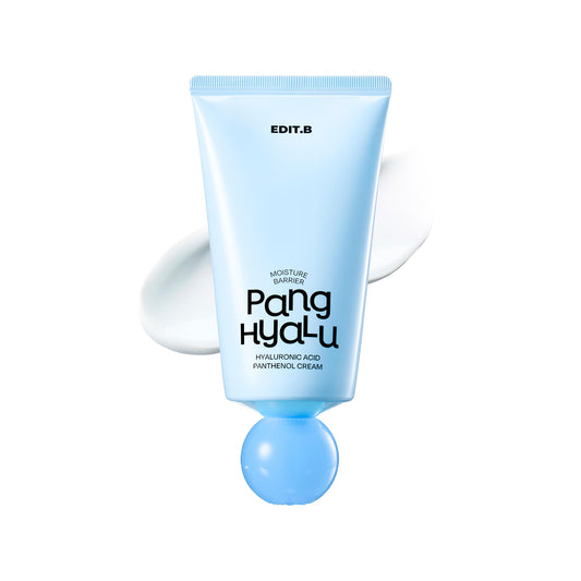 EDIT.B Moisture Barrier Pang Hyaluronic Acid Panthenol Cream, Long-Lasting Deep Hydration Lightweight Facial Moisturizing Cream, Soothing and Hydrating, Korean Daily Skin Care, 3.38 fl.oz (100ml)