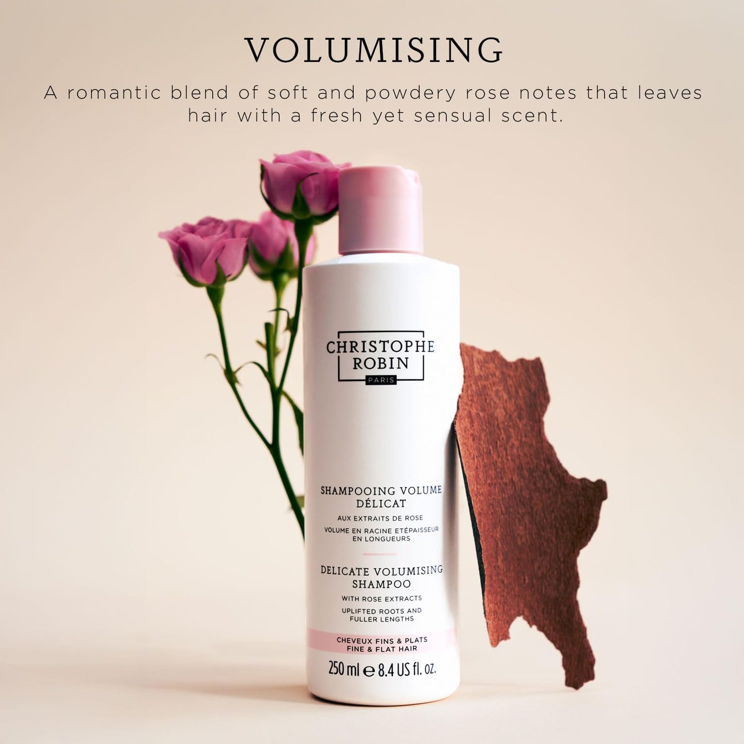 Christophe Robin Cleansing Volumizing Paste Shampoo with Rassoul Clay Rose Extracts Unisex Paste for Fine, Thin, and Flat Hair Color Safe 8.4 fl. oz