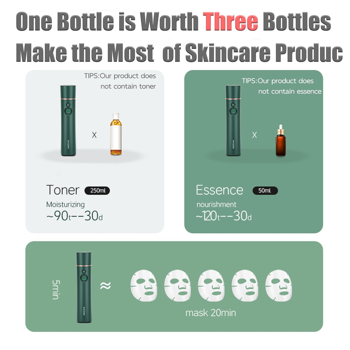 Elitzia Oxygen Facial Machine Oxygen Injection Skin Care Spa Nano Facial Mister Hydration Anti Aging Nourishing Handheld Atomizer Face Care Improve Absorption Portable Mist Sprayer Women 1PCS ETKD88SA