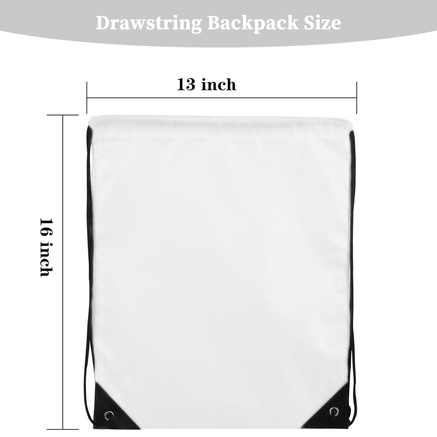 Topspeeder 60 Pieces Drawstring Backpack Bags Sports Sackpack Bulk Cinch Gym Bag For Women Men Outdoor Sports Backpack（White）