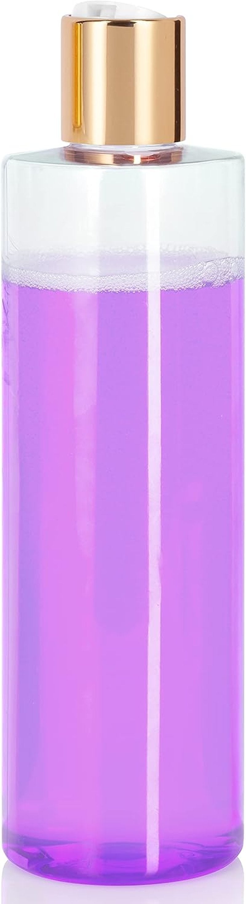 JUVITUS 16 oz Clear PET Plastic Bottles - BPA Free with Gold Disc Cap | 12 Pack