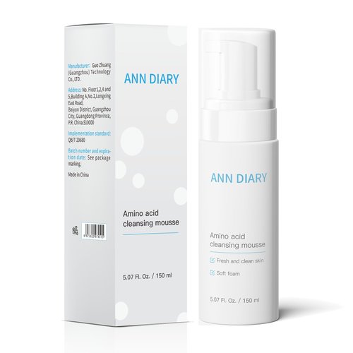 Amino Acid Cleansing Mousse: Hydrating Gentle Cleanser, Contains amino acids, Boosts Moisture and Helps Prevent Tight, Dry Skin, deeply cleanses pores,Washing Away Excess Oil, Impurities & Makeup150ML