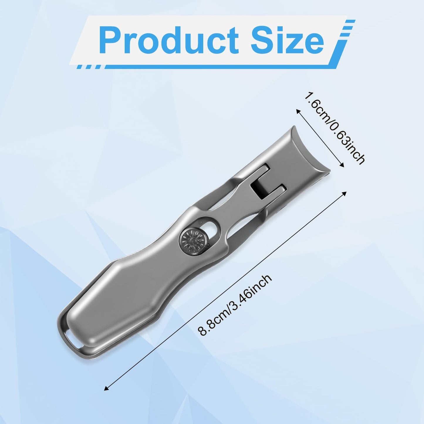 Toe Nail Clippers for Thick Nails, Sharp Nail Clippers Wide Mouth Toenail Clippers Seniors Super Sharp Stainless Steel Nail Clippers for Men Women (Silver)
