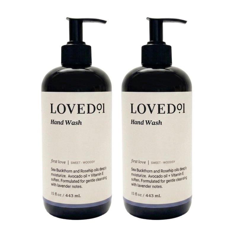 Loved01 Hand Wash, John Legend Skincare, Liquid Hand Soap, Gentle & Hydrating, Cruelty-Free, Oprah's Favorite Things, Formulated with Nourishing Oils, First Love Lavender Scent, 2-Pack 15 oz each