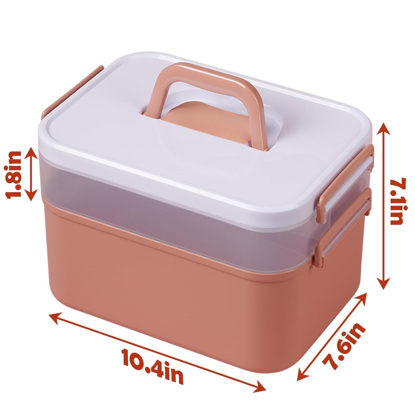 JforSJizT Portable Nail Care Organizer, Nail Dryer & Lamp, Travel Box with Removable Tray, Essential Oil, Orange