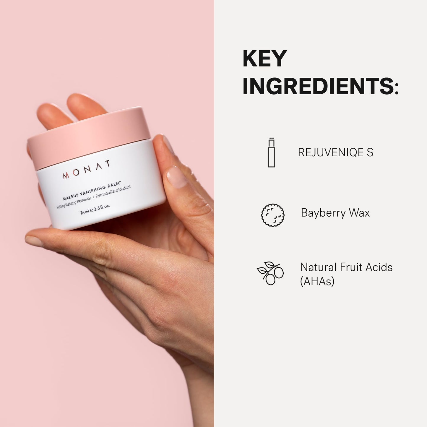 MONAT Makeup Vanishing Balm – Cleansing Makeup Remover – Lightweight Face Cleanser – Cleansing Balm for Residue Free Soft and Smooth Skin – Safe to Use for Delicate Skin
